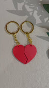 Porte-clés couple cœur LOVE séparé, porte-clés romantique, cadeau unique pour couples, porte-clés avec anneau en acier, cadeau pour petit ami et petite amie